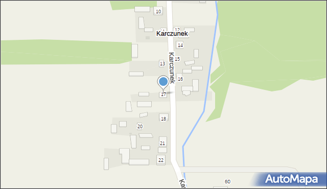 Karczunek, Karczunek, 17, mapa Karczunek