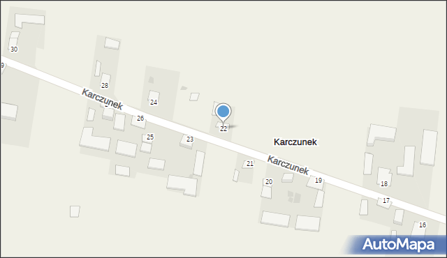 Karczunek, Karczunek, 22, mapa Karczunek