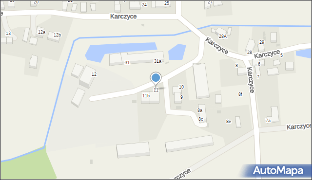 Karczyce, Karczyce, 11, mapa Karczyce