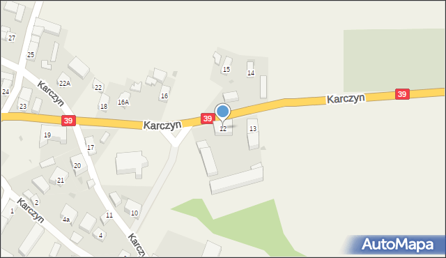 Karczyn, Karczyn, 12, mapa Karczyn