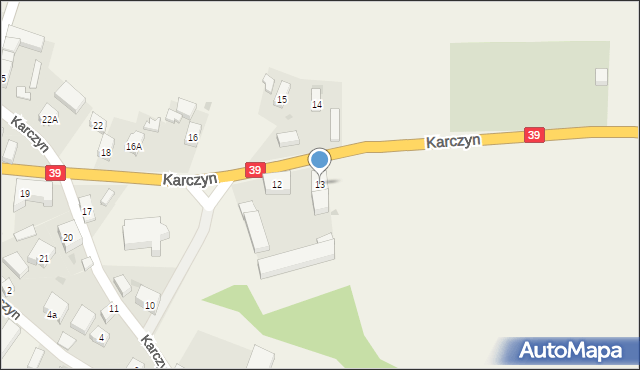 Karczyn, Karczyn, 13, mapa Karczyn