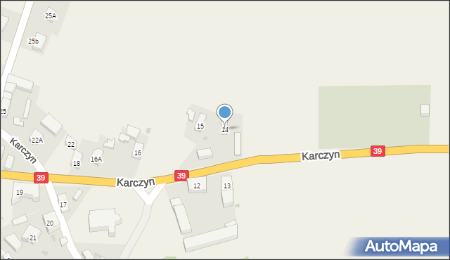 Karczyn, Karczyn, 14, mapa Karczyn
