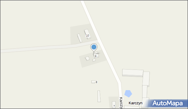 Karczyn, Karczyn, 9A, mapa Karczyn