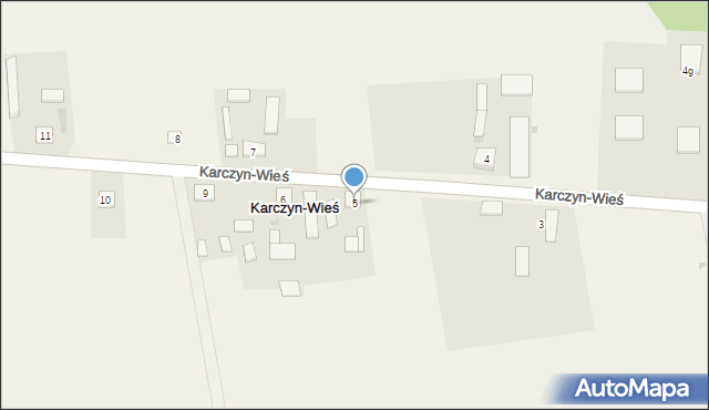 Karczyn-Wieś, Karczyn-Wieś, 5, mapa Karczyn-Wieś