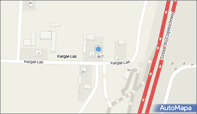 Kargał-Las, Kargał-Las, 3B, mapa Kargał-Las