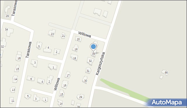 Kargoszyn, Kargoszyńska, 33, mapa Kargoszyn