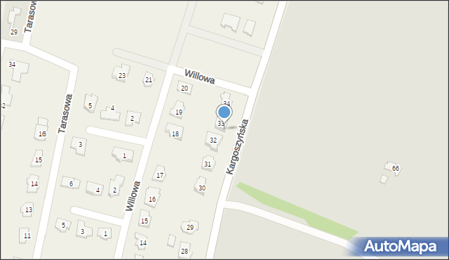 Kargoszyn, Kargoszyńska, 33a, mapa Kargoszyn