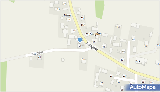 Kargów, Kargów, 26, mapa Kargów