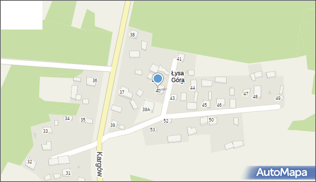 Kargów, Kargów, 40, mapa Kargów