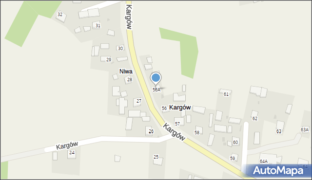 Kargów, Kargów, 56A, mapa Kargów