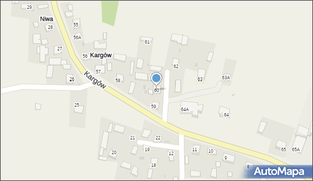 Kargów, Kargów, 60, mapa Kargów