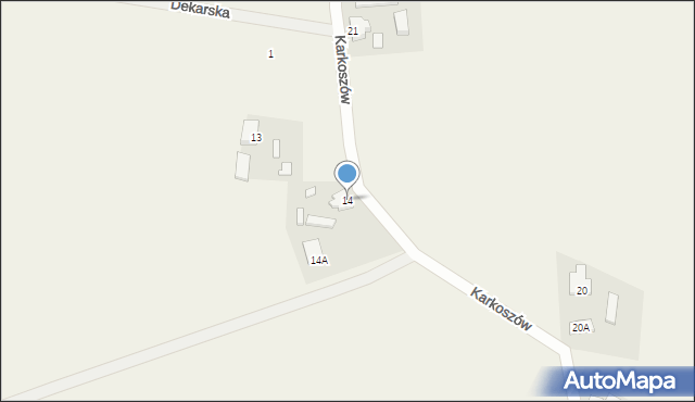 Karkoszów, Karkoszów, 14, mapa Karkoszów