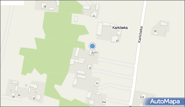 Karkówka, Karkówka, 33, mapa Karkówka