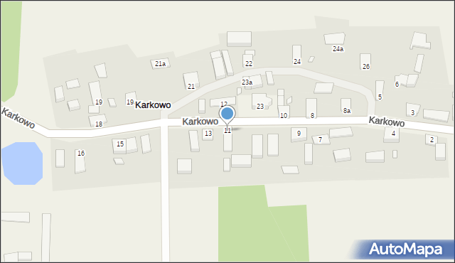 Karkowo, Karkowo, 11, mapa Karkowo