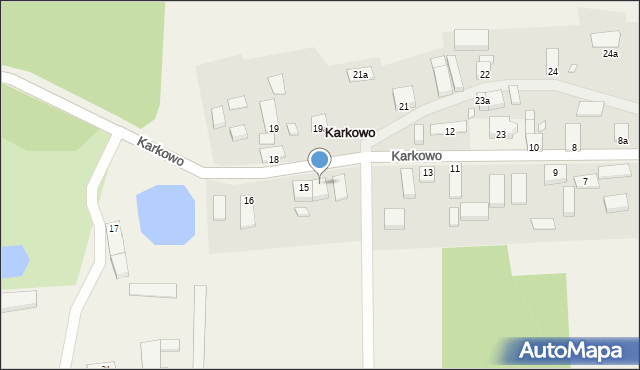 Karkowo, Karkowo, 15a, mapa Karkowo