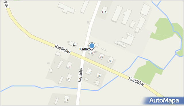 Karlików, Karlików, 11, mapa Karlików