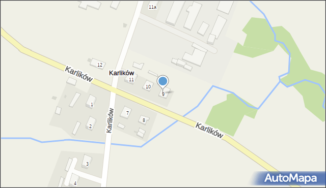 Karlików, Karlików, 9, mapa Karlików