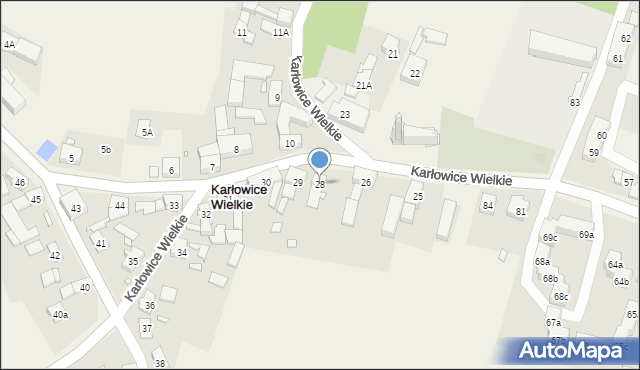 Karłowice Wielkie, Karłowice Wielkie, 28, mapa Karłowice Wielkie