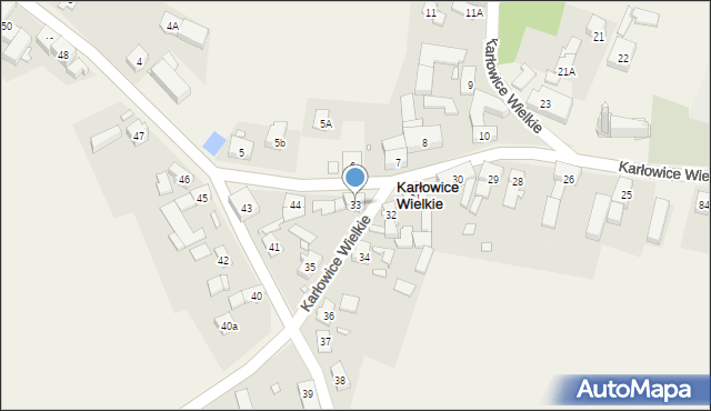 Karłowice Wielkie, Karłowice Wielkie, 33, mapa Karłowice Wielkie