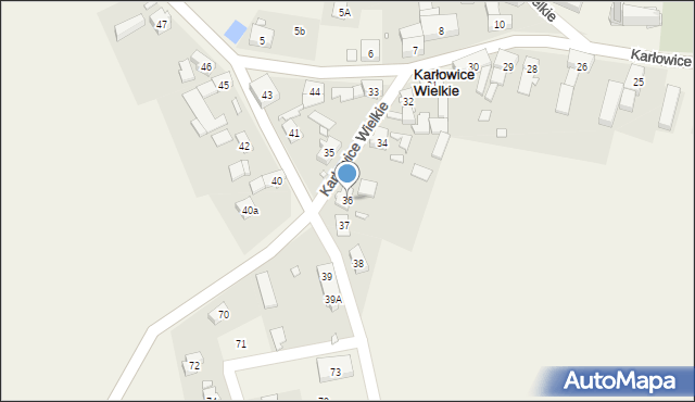 Karłowice Wielkie, Karłowice Wielkie, 36, mapa Karłowice Wielkie