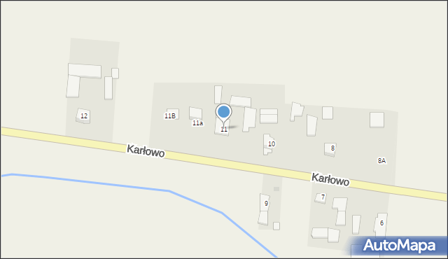 Karłowo, Karłowo, 11, mapa Karłowo