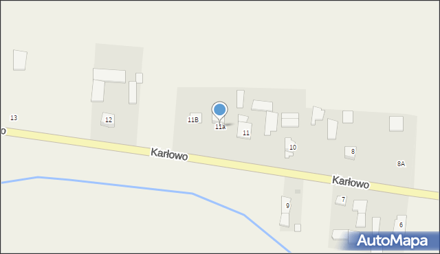 Karłowo, Karłowo, 11a, mapa Karłowo