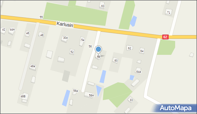 Karlusin, Karlusin, 58, mapa Karlusin