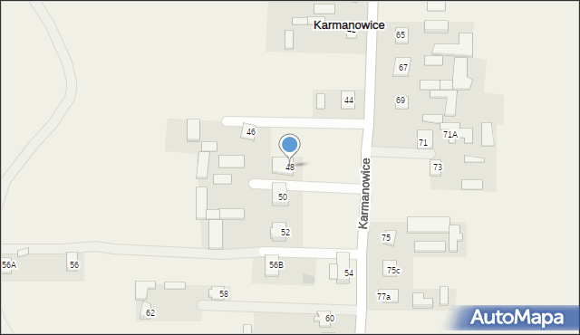 Karmanowice, Karmanowice, 48, mapa Karmanowice
