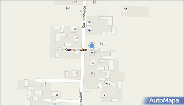 Karmanowice, Karmanowice, 65, mapa Karmanowice