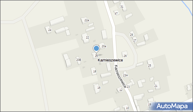 Karnieszewice, Karnieszewice, 20, mapa Karnieszewice