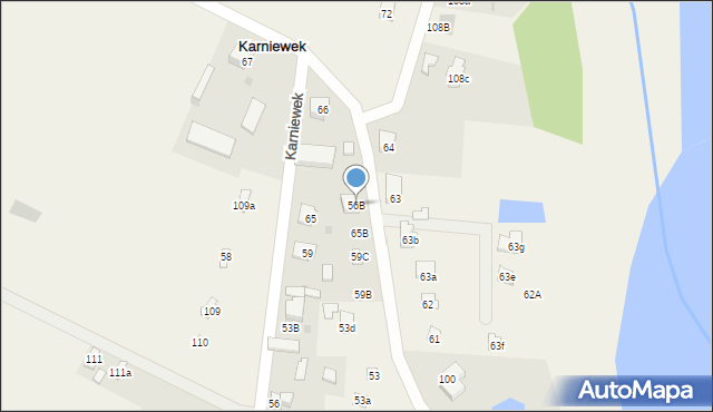Karniewek, Karniewek, 56B, mapa Karniewek