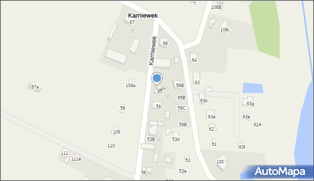 Karniewek, Karniewek, 65A, mapa Karniewek