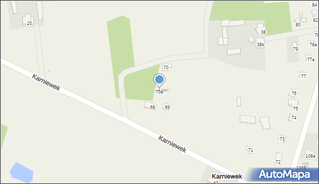 Karniewek, Karniewek, 70a, mapa Karniewek