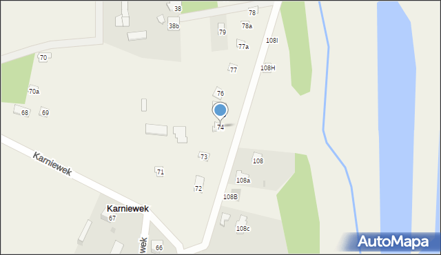 Karniewek, Karniewek, 74, mapa Karniewek