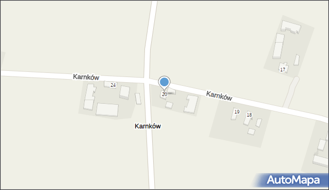 Karnków, Karnków, 20, mapa Karnków