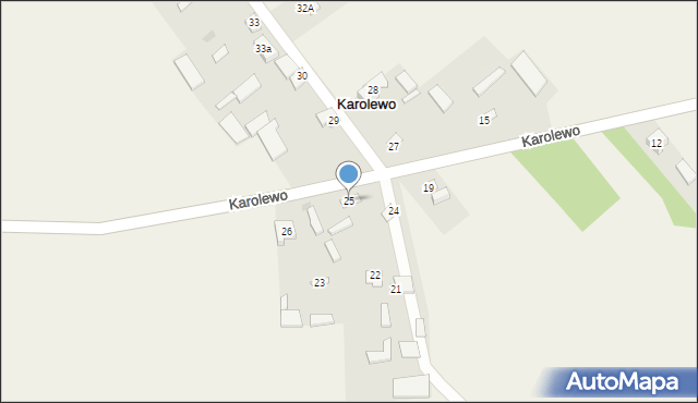 Karolewo, Karolewo, 25, mapa Karolewo