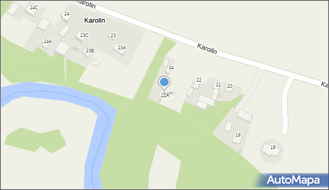 Karolin, Karolin, 22A, mapa Karolin