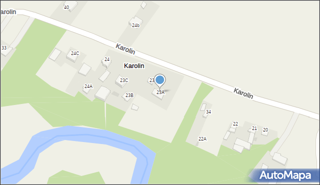 Karolin, Karolin, 23A, mapa Karolin