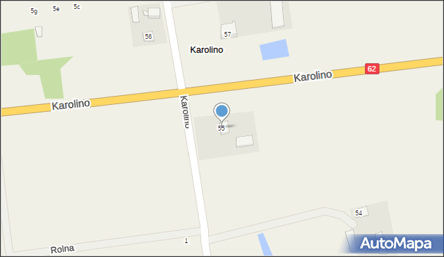 Karolino, Karolino, 55, mapa Karolino