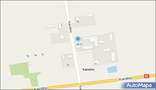 Karolino, Karolino, 58, mapa Karolino