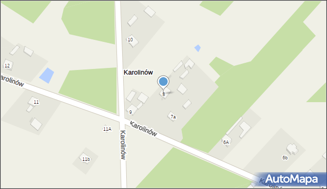 Karolinów, Karolinów, 8, mapa Karolinów