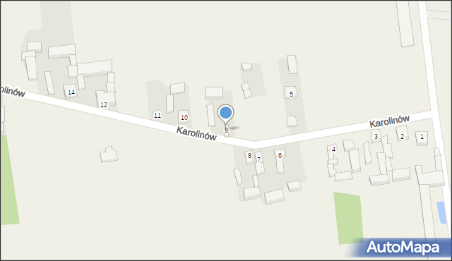 Karolinów, Karolinów, 9, mapa Karolinów