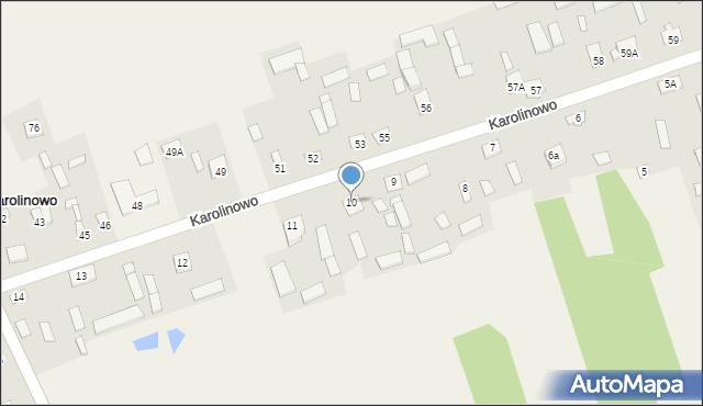 Karolinowo, Karolinowo, 10, mapa Karolinowo