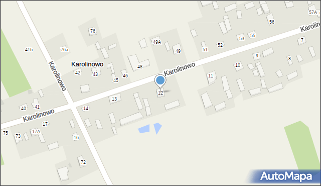 Karolinowo, Karolinowo, 12, mapa Karolinowo