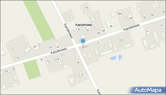 Karolinowo, Karolinowo, 14, mapa Karolinowo