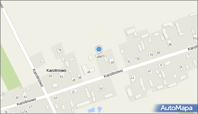 Karolinowo, Karolinowo, 49A, mapa Karolinowo