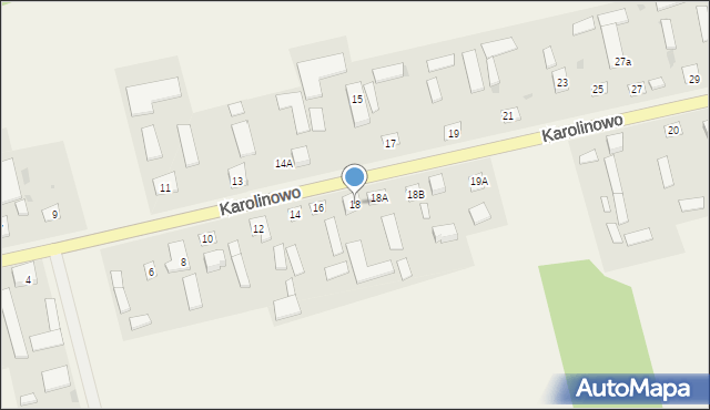 Karolinowo, Karolinowo, 18, mapa Karolinowo