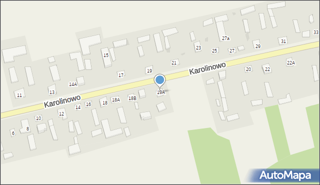 Karolinowo, Karolinowo, 19A, mapa Karolinowo