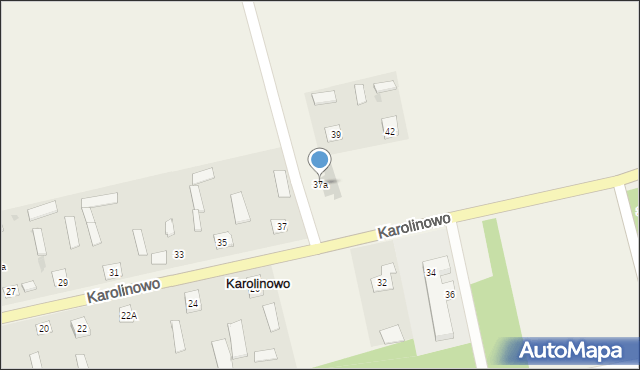 Karolinowo, Karolinowo, 37a, mapa Karolinowo