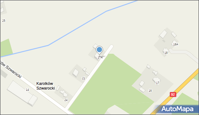 Karolków Szwarocki, Karolków Szwarocki, 17A, mapa Karolków Szwarocki